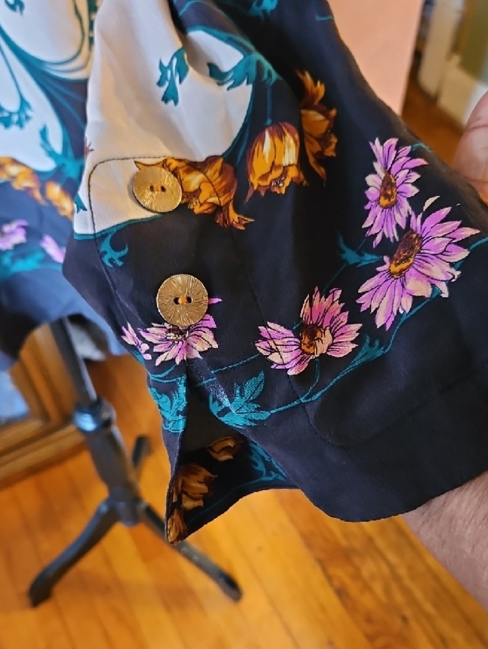 Maeve For Anthropologie Floral Silk Blouse - Picture 5 of 10
